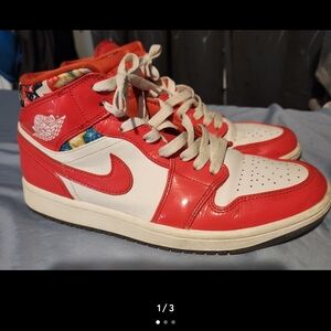 Nike Red and White Sneakers